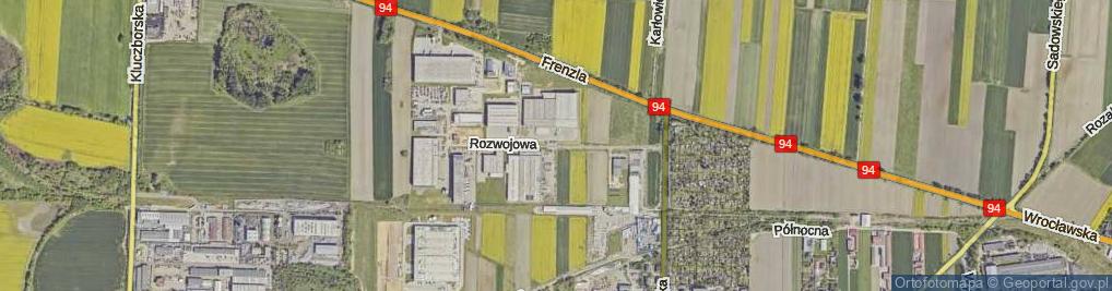 Zdjęcie satelitarne Rozwojowa ul.